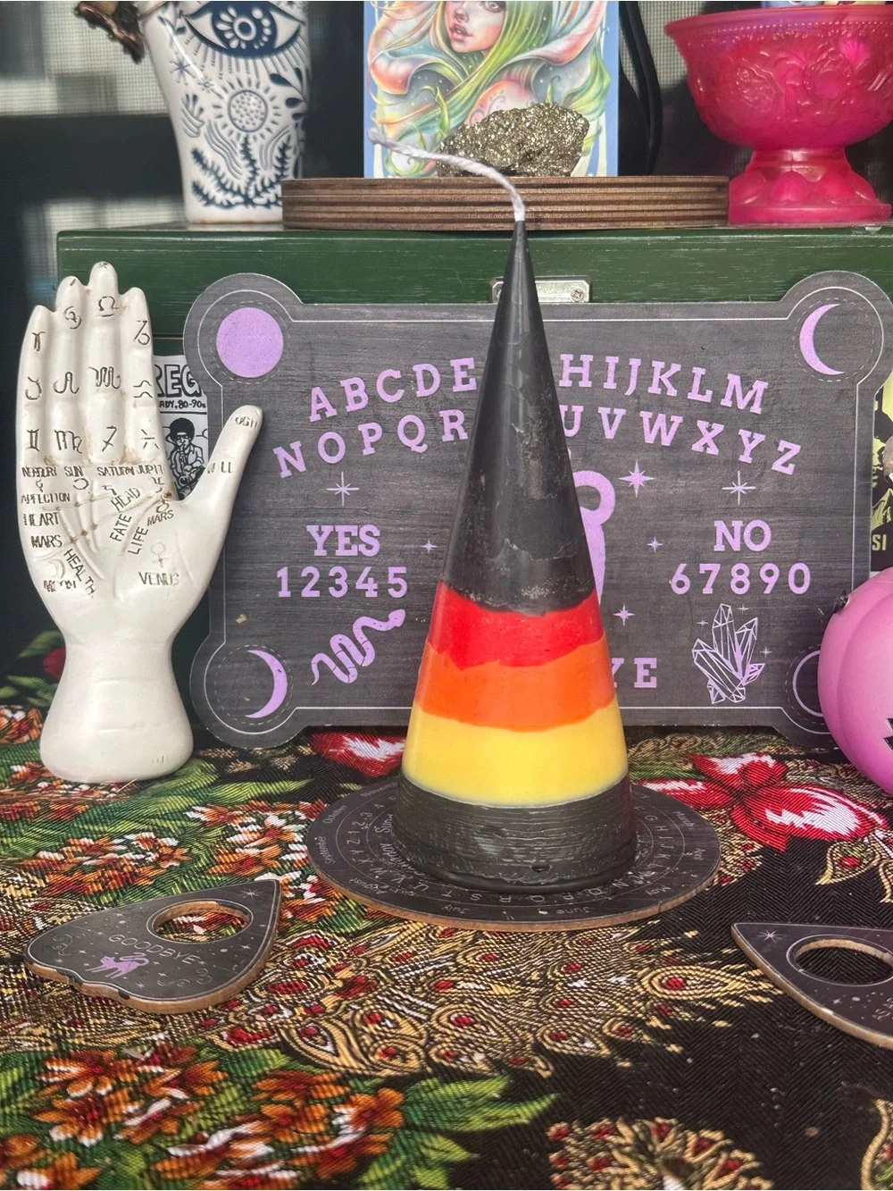 Witch’s Bonfire Cone Candle